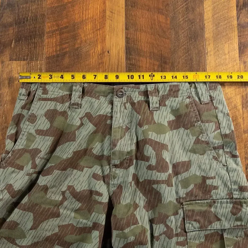 Volcom Splinter Rain Camo Cargo Shorts Men's Green Brown Size 36